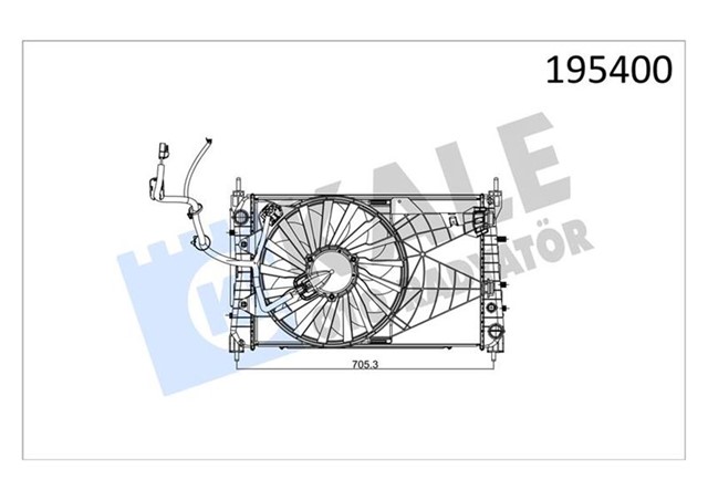 RADYATOR FAN DAVLUMBAZ KONDENSER TURBO RAD. MODUL LINEA 1.3 JTD KLIMALI 1 SIRA ALB SISTEM