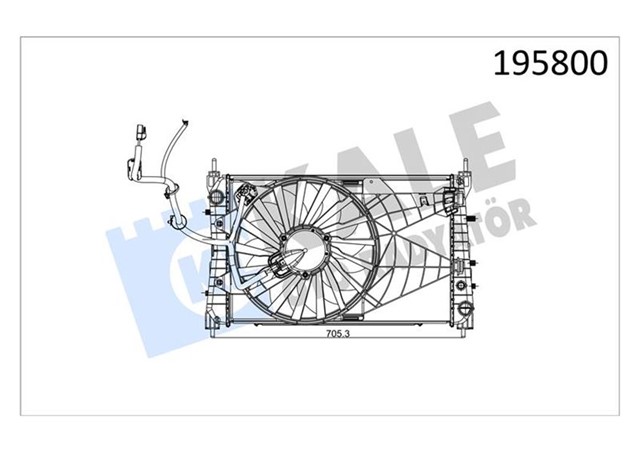 RADYATOR FAN DAVLUMBAZ MODUL LINEA 1.3 JTD NAC 1 SIRA ALB SISTEM