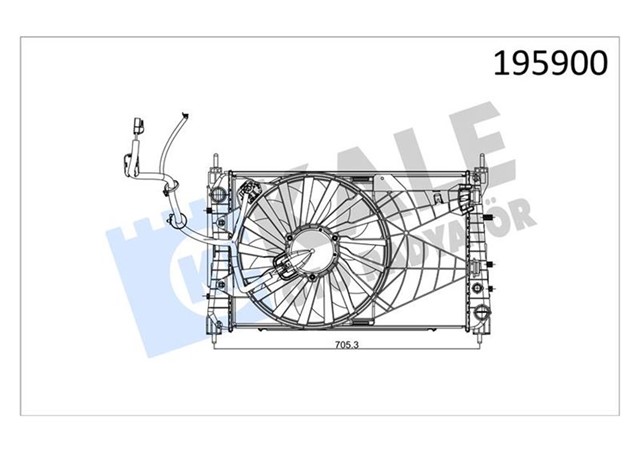 RADYATOR FAN DAVLUMBAZ MODUL LINEA 1.4 TURBO KLIMALI 1 SIRA ALB SISTEM