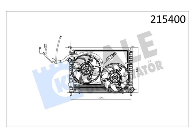RADYATOR FAN DAVLUMBAZ MODUL ALBEA 1.3 JTD KLIMALI 1 SIRA ALB SISTEM
