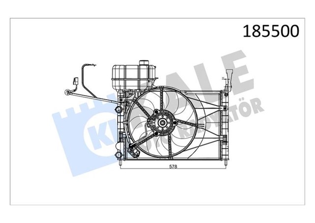 RADYATOR FAN DAVLUMBAZ MODUL PALIO 1.2 AUT KLIMALI