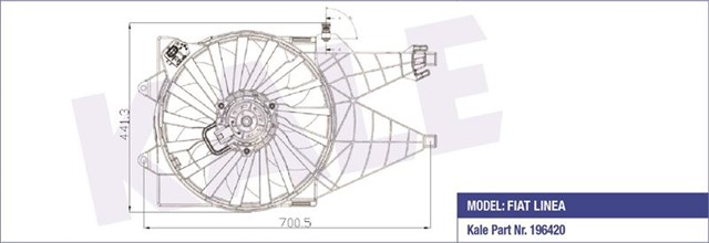 FAN GRUBU DAVLUMBAZLI FIAT LINEA 1.6 AC ELEKTRO FAN GRUBU