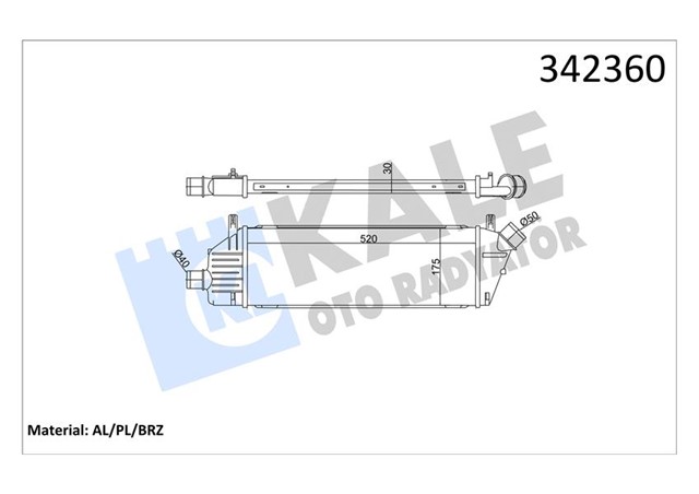 TURBO RADYATORU INTERCOOLER NISSAN NISSAN MICRA III AL - PL - BRZ