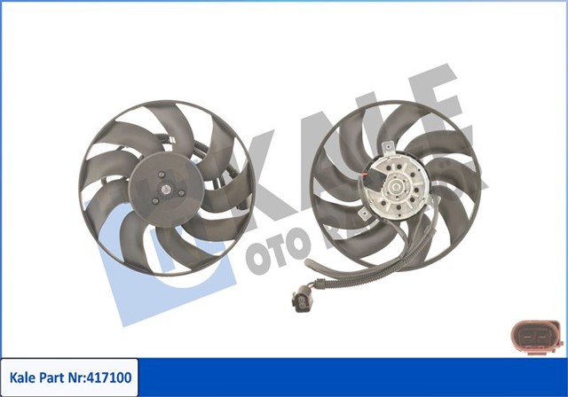 FAN MOTORU DAVLUMBAZLI SAG VW TRANSPORTER T5 03 - 09 1.9TDI - 2.0 - 2.5TDI - 3.2 V6 350W - 295MM