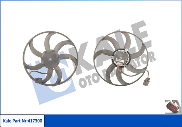 FAN MOTORU DAVLUMBAZLI SOL AUDI A3 - ALTEA - SKODA OCTAVIA - SUPERB - VW CADDY III - GOLF V - VI 400W - 410MM