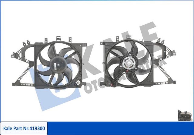 FAN MOTORU DAVLUMBAZLI OPEL COMBO - CORSA C 160W - 360MM