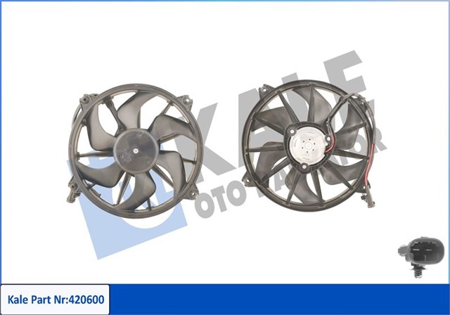 FAN MOTORU DAVLUMBAZLI SOL C5 EM - C8 - P807 - EXPERT III - JUMPY III 1.6 HDI - 2.0 HDI 370W - 385MM
