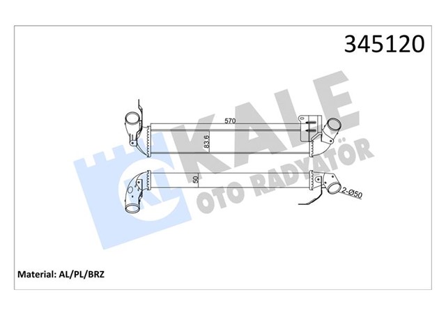 TURBO RADYATORU INTERCOOLER CLIO SYMBOL 01 CLIO II 04 1.5 DCI AL/PL/BRZ