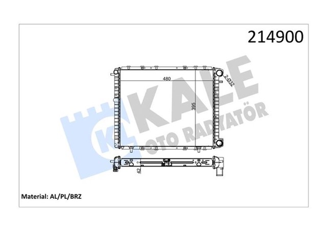 RADYATOR R19 - KNG 1.7 GTX - TXE - TXI 88 - 95 PIPOSUZ OTOM/MEK AC / - AL/PL/BRZ