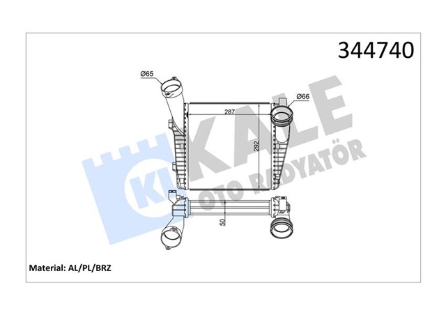TURBO RADYATORU INTERCOOLER VW TOUAREG 2.5 R5 TDI 03 - 10 3.0 V6 TDI 10 Q7 3.0TDI 07 AL/PL/BRZ