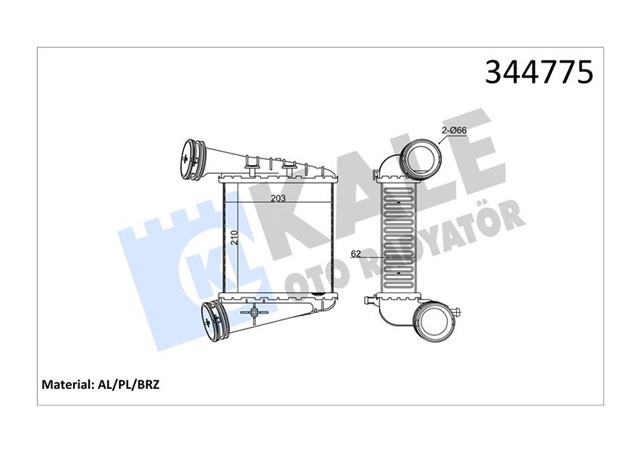 TURBO RADYATORU INTERCOOLER PASSAT 2.5 TDI 03 - 05 MEK/OPSIY.OTOM. AL/PL/BRZ