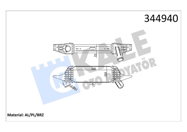 TURBO RADYATORU INTERCOOLER HYUNDAI H100 PORTER - H1 STAREX 2.5 01 - 04 AL/PL/BRZ