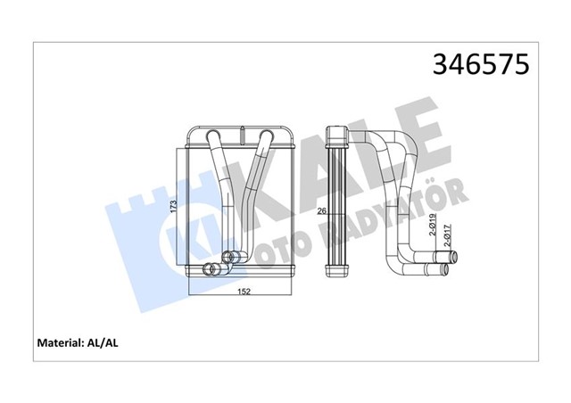 KALORIFER RADYATORU KIA CARENS II AL/BRZ