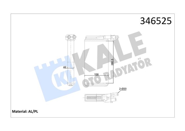 KALORIFER RADYATORU ALFA ROMEO 166 2.0 - 2.4 - 2.5 - 3.0 - 3.2 98 - 07
