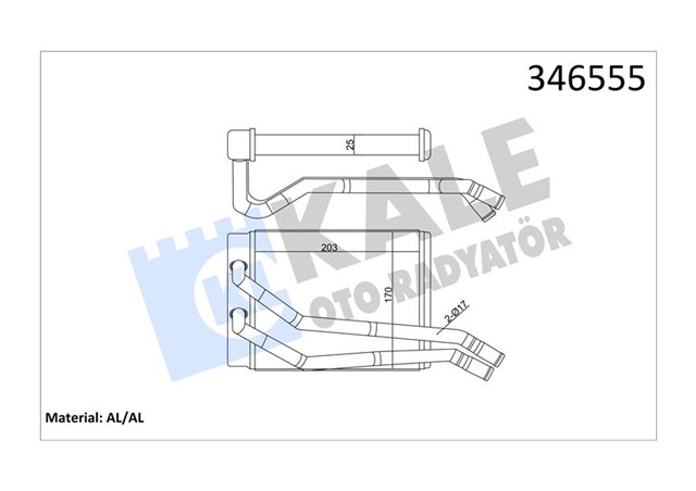 KALORIFER RDAYATORU BRAZING HYUNDAI SANTAFE 207X165X26