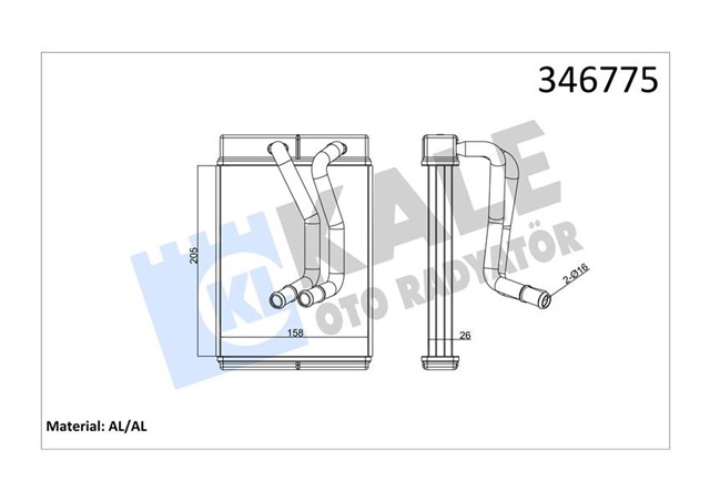 KALORIFER RADYATORU HYUNDAI SONATA IV 2.0 16V 98 - 04