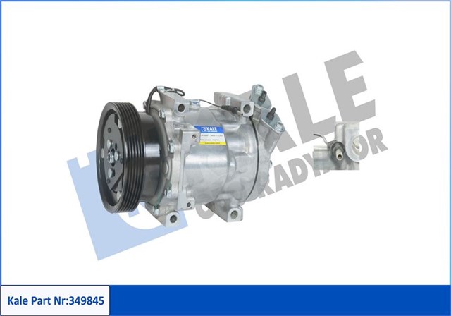 KLIMA KOMPRESORU DACIA LOGAN 04 SANDERO 08 DUSTER 10 1.4 K7J 1.5DCI K9K 1.6 K4M 12V 6 KANAL 124MM