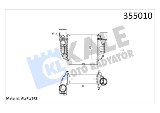 TURBO RADYATORU INTERCOOLER AUDI A4 - EXEO 08 - 10 1.8T