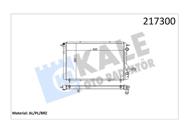 RADYATOR AL/PL/BRZ ESPACE 2.1 TURBO D/ 2.2 RN/RT/RXE/QUADRA