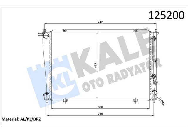 RADYATOR AL/PL/BRZ STAREX - H12.5 TD 00 - 04 AC AT 350525 OLDU