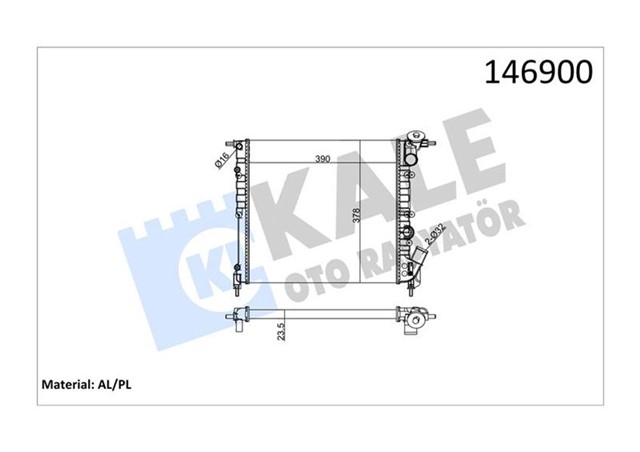 RADYATOR AL.MEK RENAULT CLIO - EXPRES2 SIRA AL PL SIS