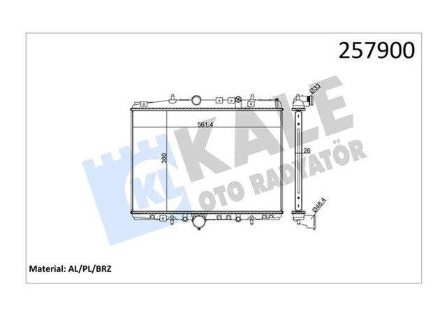 RADYATOR AL/PL/BRZ P406 II - P607