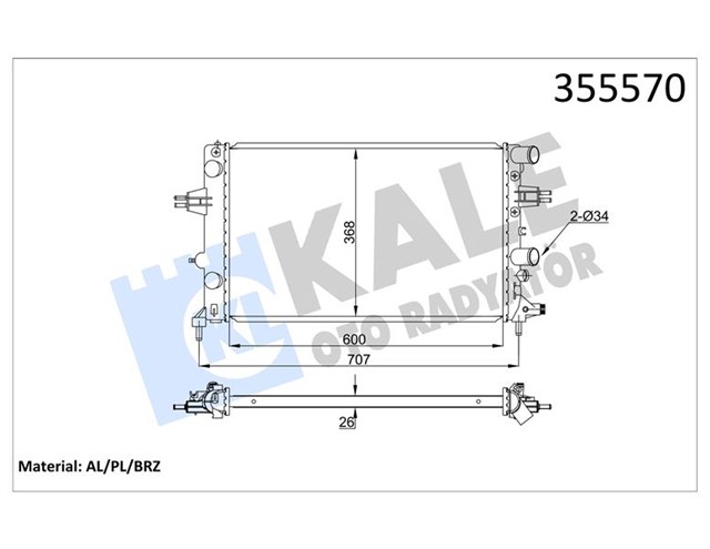 RADYATOR BRAZING OPEL ASTRA G - VAUXHALL ASTRA MK IV RADYATOR