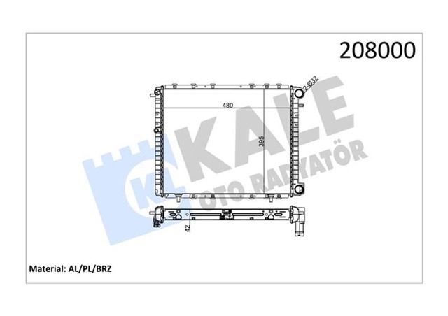 RADYATOR BRAZING R19 1.9D - 1.7D MEK 480X395X42