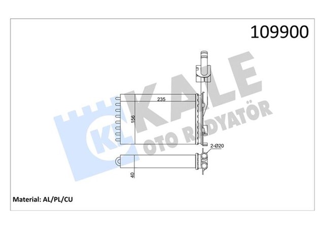 KALORIFER 2 SIRA CU PL R21 OPTIMA - MANAGER - CONCORDE BAKIR BORULU