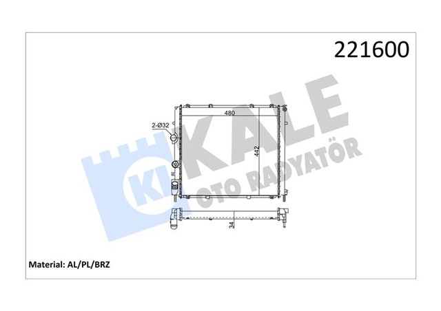 RADYATOR AL/PL/BRZ J9 - J10