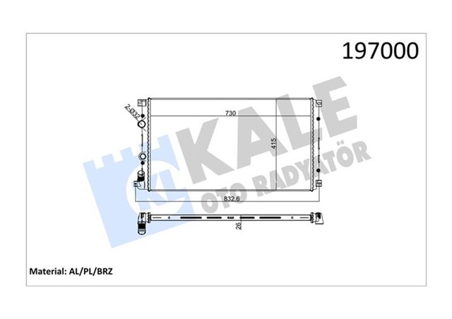 RADYATOR AL/PL/BRZ MASTER II 1.9DTI - 2.2DCI/TDI01 G9U