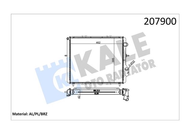 RADYATOR AL/PL/BRZ CLIO 1.9 TDI/RN/RL/RT