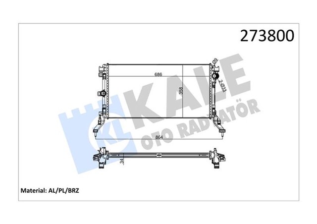 RADYATOR AL/PL/BRZ LAGUNA III 2.0 DCI 1.6 16V