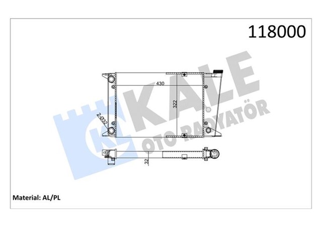 RADYATOR 9 SIRA AL PL GOLF - SCIROCCO - POLO