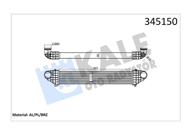 INTERCOOLER AL/PL/BRZ C30 - C70 II - S40 II - V50