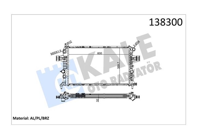 RADYATOR OPEL ASTRA II