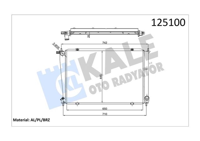 RADYATOR H1 STAREX 01 MEKANIK 650X445X26