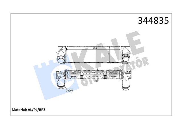 INTERCOOLER AL/PL/BRZ X3 - X4