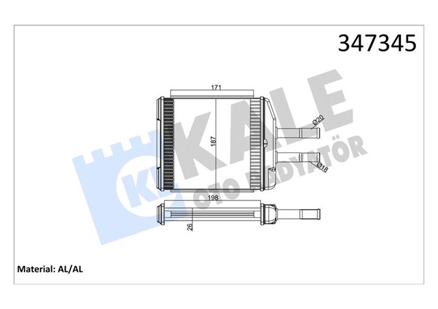 KALORIFER AL/BRZ EVANDA - CHEVROLET EPICA - EVANDA