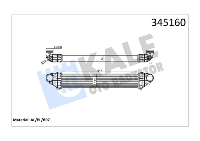 INTERCOOLER AL/PL/BRZ C30 - C70 II - S40 II - V50