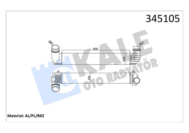 INTERCOOLER AL/PL/BRZ MEGANE III - SCENIC III 2.0DCI