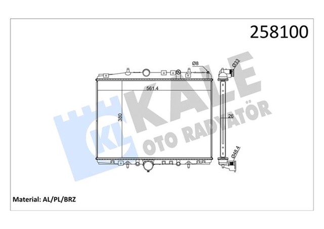 RADYATOR AL/PL/BRZ C5 - 406 II