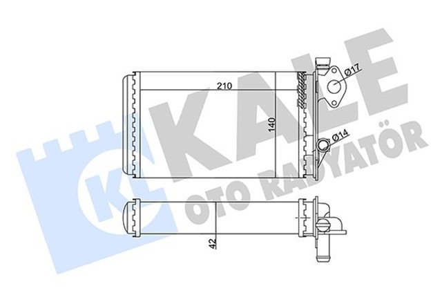 KALORIFER AL/MKNK AUDI 50 - VOLKSWAGEN DERBY - ILTIS - POLO - TRANSPORTER III 79 81