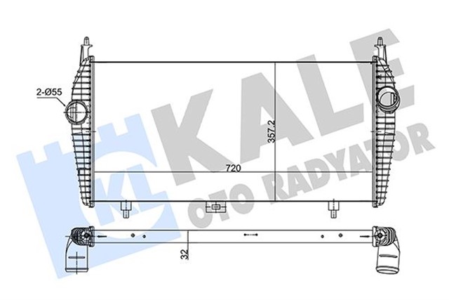 INTERCOOLER C5 II - C5 III - C6 - PEUGEOT 407 - 407 SW - 607 2.2 HDI 04