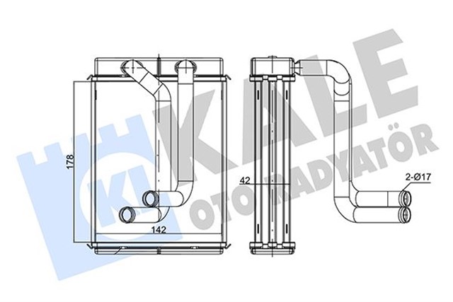 KALORIFER AL/PL/BRZ SEPHIA 1.5 - 1.6 97 - SHUMA - SHUMA II