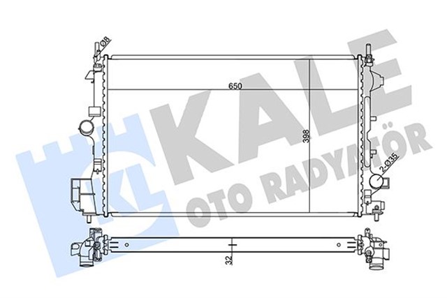 RADYATOR VECTRA C 04 CROMA 05 1.9CDTI MEK AC 650X408X33