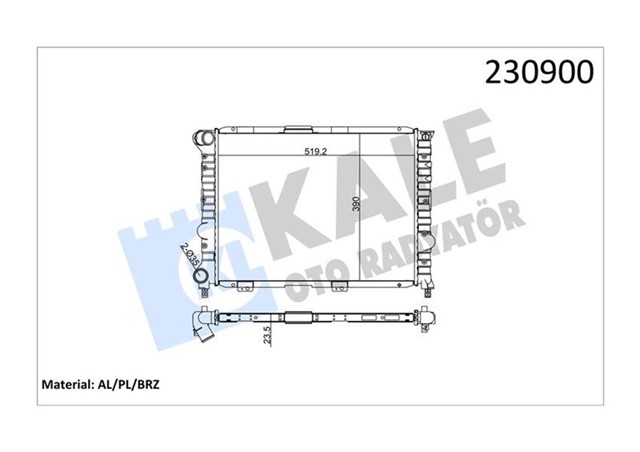 RADYATOR ALFA 156 1.61.8 2.0 97 - 05 SW 97 - 05 520X400X23.5