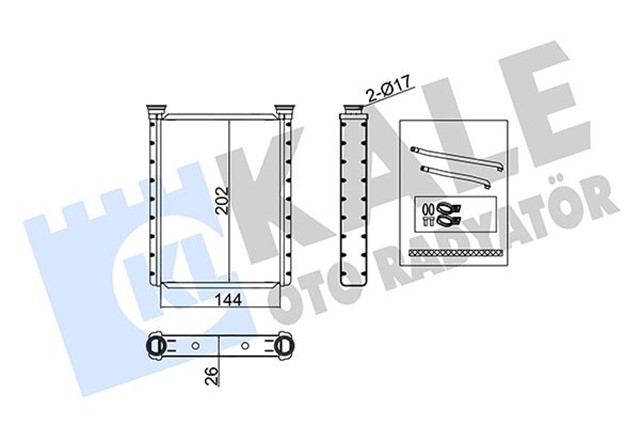 KALORIFER BRAZING TOYOTA URBAN CRUISER - YARIS - YARIS - VIOS - DAIHATSU CHARADE KALORIFER