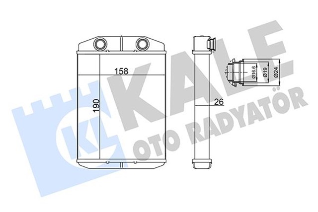 KALORIFER BRAZING FIAT PANDA - 500 - 500 C - LANCIA YPSILON - ABARTH 500 - 595 - 695 KALORIFER