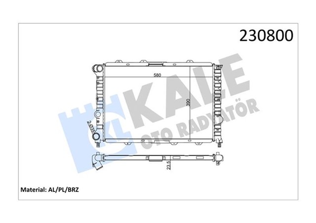 RADYATOR KLIMALI ALFA 156 1.6 T.S 1.8 T.S 2.0 2.5 97 - 05 SW 156 1.6 T.S 1.8 T.S 97 - 06